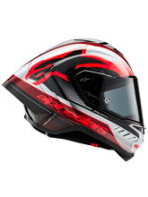 ALPINESTARS SUPERTECH R10 casco integrale Pista versione Team Carbon/ Rosso / Bianco
